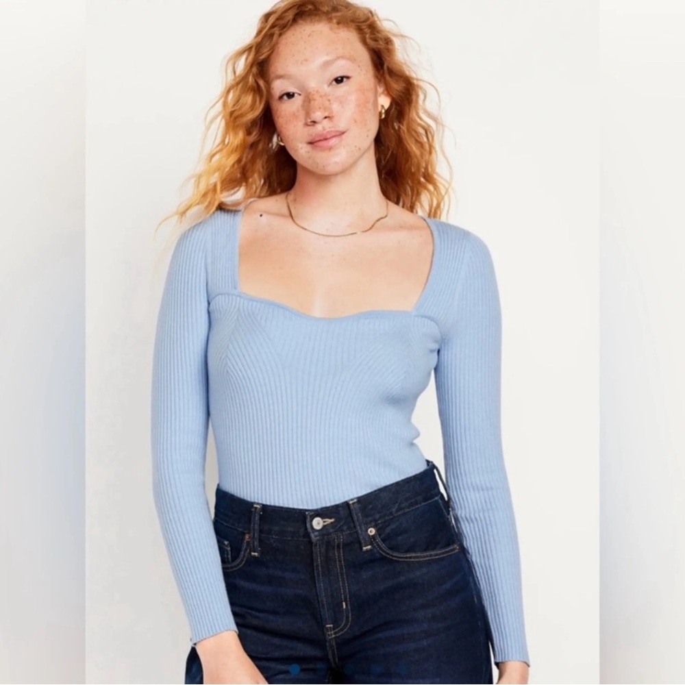 Old Navy Fitted Rib-Knit Sweater
